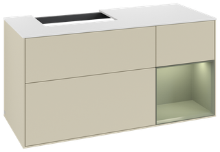 V&B WT-Unterschrank Wandbel. Finion 120cm, Pl w m, Rg l Ol m La, si Gr m Lac