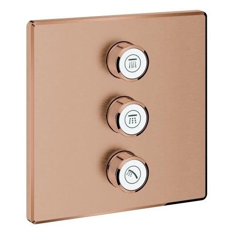 Artikelbild 1 des Artikels „GROHE Fertigset Grohtherm Smartcontrol UP-Vtl, 3-fa., eck., w. sunset gebürstet warm sunset gebürstet“