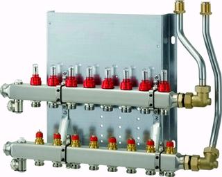 Wolf Heizkreisverteiler CUC-B 12 HK, manuell, mit Durchflussmesser
