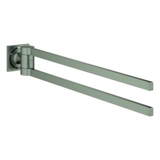 GROHE Doppel-Handtuchhalter Allure 460mm, schwenkbar 90Grad, satin steel