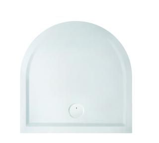 Hoesch MG-Halbrund-Duschwanne Muna 100x100x3cm, Telegrau, Solique