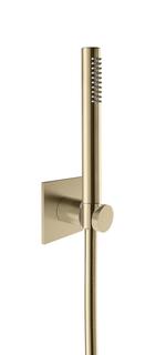 Herzbach Wan.Set Living Spa seven square Halter, Stabbr., Schlauch 1250mm, br st.