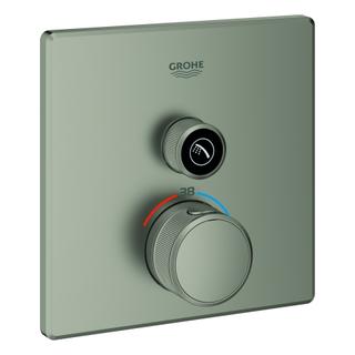 GROHE Fertigset Grohtherm Smartcontrol UP-THM, 1 Absp.ventil, eck., satin steel