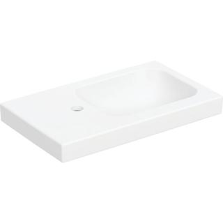 Geberit Handwaschbecken iCon Light 53x31cm, o Ü, HL + Ablagefl. li, we. ma
