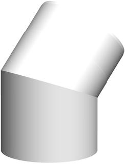 MHG Doppelrohrbogen 45Gr, AW, DN 110/160, PP/Edelstahl weiß