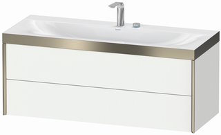 DU WTU XViu/Viu,2 SchKa, 503x1200x480mm 1 HL, schw. m/weiß matt, Ra. 18 ES Nussb