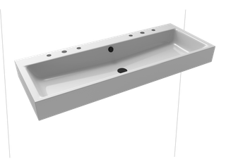 Kaldewei Wand-Doppel-WT PURO 3167-D 120x46, 2x3 HL, sw, P-E, manhattan