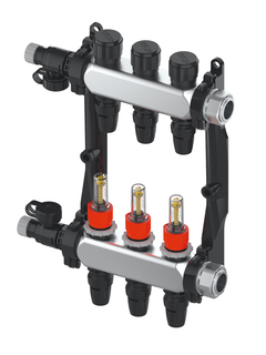 TECE HK-Verteiler TECEfloor Typ Logo 4 HK, SLQ, DFA, 1" IG, flachd., ES