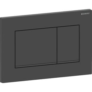 Geberit Betätigungsplatte Sigma20 Square Pl/T sw ma, Streif sw, f 2-Mg, Kunstst.