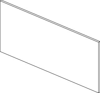 IS Schubladenfront Conca für WTU 1180x536mm Eiche Geflammt