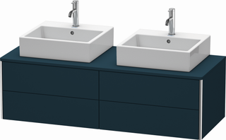 Duravit Waschtisch-Unterschrank XSquare 140x54,8x40cm, 4 La, bl m, Nussb beids.
