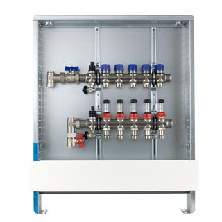Strawa FB-Heizkreisanschlussstation H 63 8 HK, bt 725mm, w, An v., im UP-Schrank
