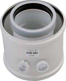 BOSCH Luft-/Abgasanschlussstück AZB 682 135mm, d= 80/125mm, mit Messstutzen
