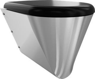 AR T-WC, CAMPUS, Edelstahl, wandhängend, 360x409x500 mm, Sitz schwarz