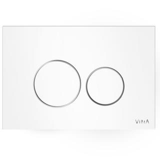 VitrA Bad Betätigungsplatte Origin 249 x 10 x 169 mm, Glas, für 2-Mengen-Spülung