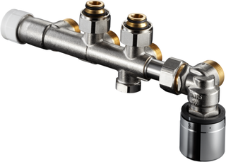 Oventrop Anschlussarm. Multiblock T-RTL G 3/4 ÜMxG 3/4 AG, Eckform