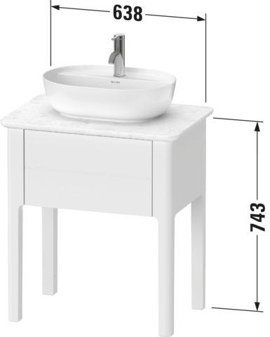 Artikelbild 4 des Artikels „Duravit Waschtisch-Unterschrank Luv 63,8 x 45 x 74,3 cm, 1 Auszug, stehend “