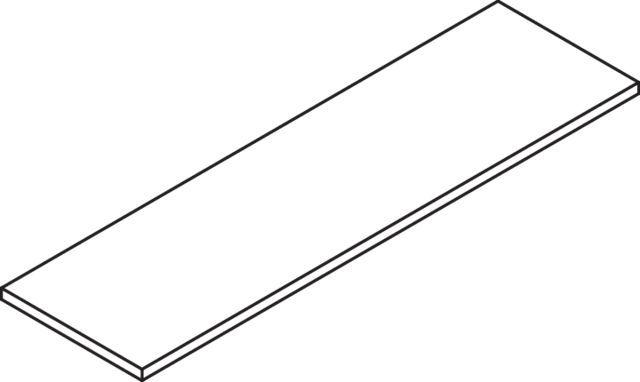 Artikelbild 2 des Artikels „HEWI Glasplatte 477 407mmx115mmx8mm, Klarglas 407 mm x 115 mm x 8 mm“