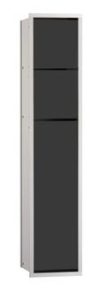EMCO Unterputz-WC-Modul Asis 150 809mm, Türan. li/re, aluminium/schwarz