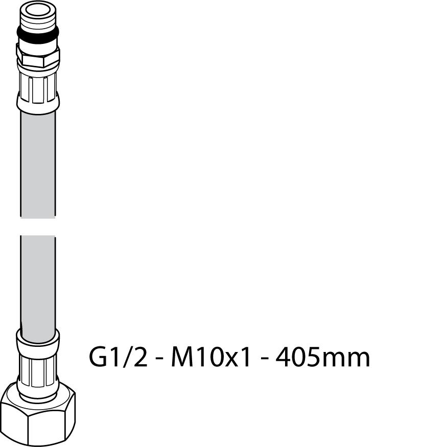 Artikelbild 1 des Artikels „IS flexibler Schlauch, G1/2 I, M10X1, 405mm “
