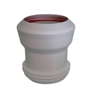 KÖRO WC-Anschlußstutzen gerade lang 90 Weiss, 135 mm hoch, m. extra Dichtung