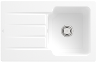 V&B Spüle Architectura 45 m Abl.garn, Hand., st. white CeramicPlus