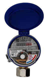 Deltamess Zapfhahnzähler TKS T90 smart M OMS, m i F, G 3/4" AGx110mm, Q3 2,5 m3/h