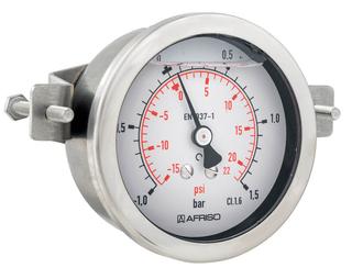 AFRISO Rohrfeder-Glyzerinmanometer RF63Gly 0/16bar G1/4B ax Kl.1,6 D751