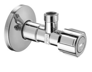 Eckventil COMFORT mit Filter, ohne Verschraubung, verchromt
