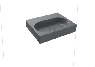 Kaldewei Wand-Waschtisch CENTRO 3061 60x50cm, o. Hahnl., ch, P-E, C grey 70
