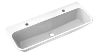 HEWI Mineralguss-Doppelwaschtisch 950 90x35cm, weiß
