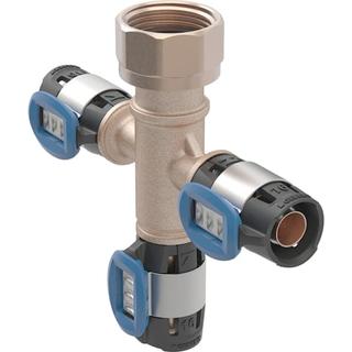 Geberit Verteilerspinne 16mmxG 3/4", 3-f, m FlowFit Pressanschl.