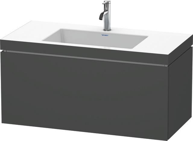 Artikelbild 2 des Artikels „Duravit WT-Unterschrank c-bonded L-Cube 100x48cm, 1 HL, graph ma, 1 Ausz., wandh 100 x 48 cm, 1 Hahnloch | graphit matt“