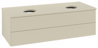 V&B WTU o. F-Struktur -Beleuchtg. Antao 120x36x50cm, WBP-farbe Lac, si Gr m Lac