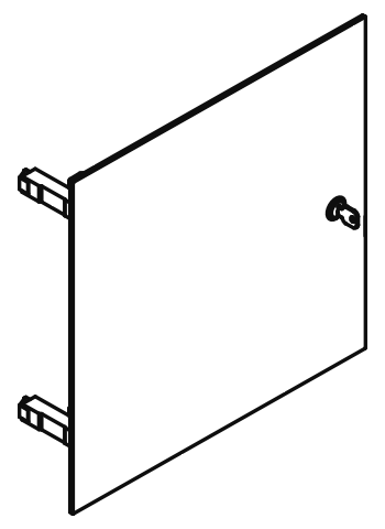 Artikelbild 2 des Artikels „HEWI Modul-Tür M40 400x400cm, li, abschließb., Glasfr. umb Glasfront umbra“