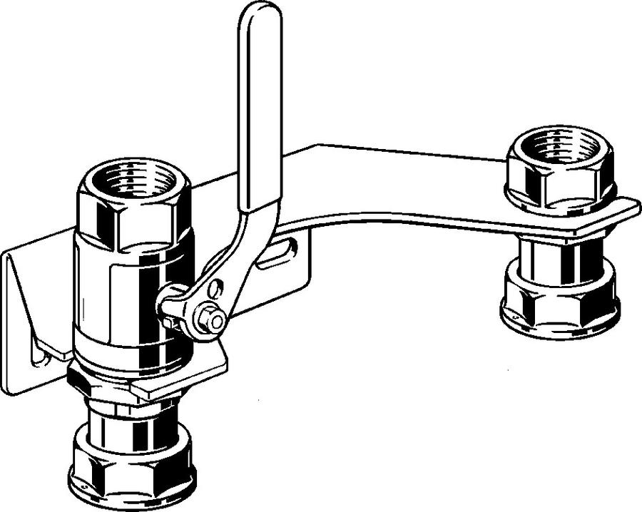 Artikelbild 3 des Artikels „Viega Montageeinheit G2114.1 Rp 1, Messing, für Zweistutzengaszähler Rp 1“