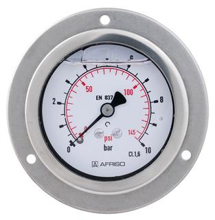AFRISO Rohrfeder-Glyzerinmanometer RF63Gly 0/2,5bar G1/4B ax Kl.1,6 D731