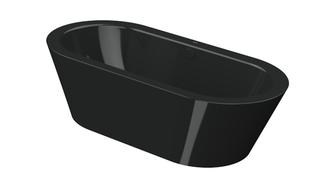 BW BetteStarlet Oval Silouette-2745 schwarz, 195x95x42cm, freistehend