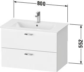 Artikelbild 5 des Artikels „Duravit Waschtisch-Unterschrank XBase 80x47,5cm, Ei Nat, 2 Schubk., wandh 80 x 47,5 cm | Eiche natur“
