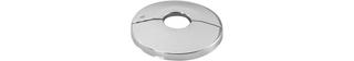 ASW Scharnierrosette d 27mm, H 12mm, auß. 66mm, MS verchromt