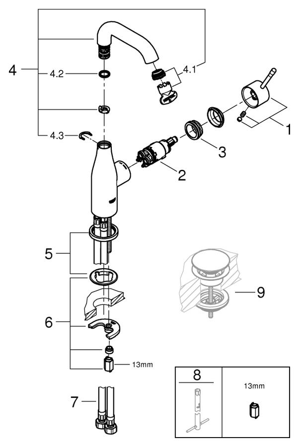 Artikelbild 4 des Artikels „GROHE Waschtisch-Einhebelmischer Essence 1/2