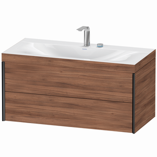 DU WTU Xviu/ Viu, 2 SK, 503x1000x480mm 2 HL,schw. m/nussb. natur, Ra. 79 ES Nussb