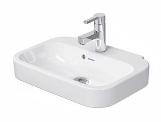 Duravit Handwaschbecken Happy D.2 50x36cm, m HL, ÜL, Hahnlochbank, weiß
