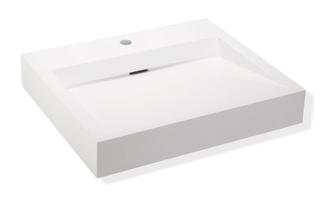 HEWI Mineralguss-Waschtisch 950 60x50cm, m Hahnloch, ohne Überlauf, weiß