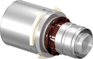Uponor Press-Kupplung 40 x 25 mm, reduziert, Messing verzinnt
