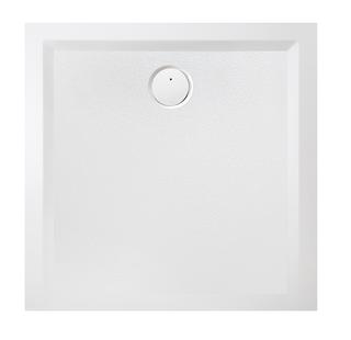 Hoesch Mineralguss-Duschwanne Muna 90x90x3cm, Telegrau, Solique, Antirutsch