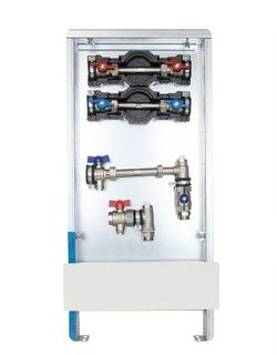 Strawa Wohnungsanschlussstation AS 13h-W2-WMZ ST, 3/4", 330x710mm, UP-St