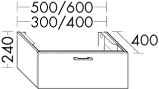 Burgbad Unterschrank sys30 40x24x40cm, Sana, 1 Schublade