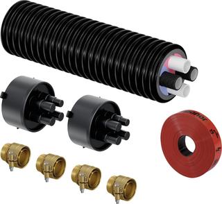 Uponor Ecoflex Thermo WP-Anschlussset Twin HP 2x32x2,9-2x32x3,5/140 L=8m