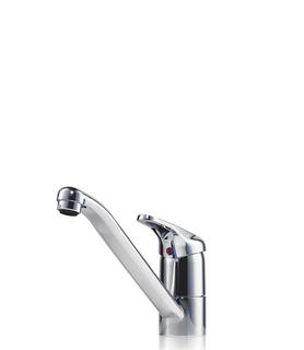 Clage Spültisch-Einhebelmischer EKM schwenkb. Rohrausl 21cm, chrom, drucklos